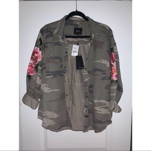 Camo Jacket w/ Sleeve Embroidery
